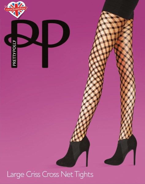 Pretty Polly Large Criss Cross Net - Netzstrumpfhose mit einem großen Netzmuster