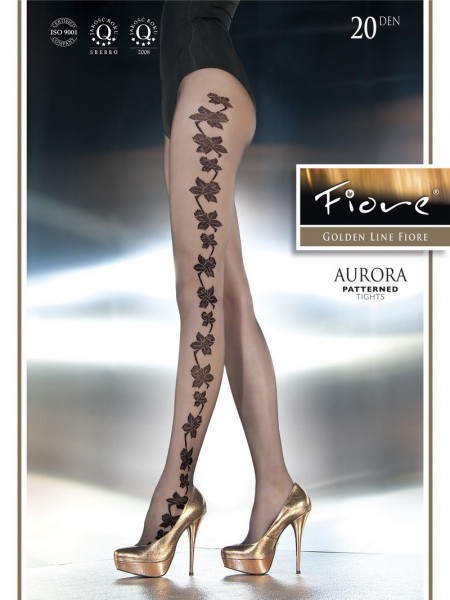 Fiore Elegante Feinstrumpfhose mit blumigem Muster Aurora 20 DEN