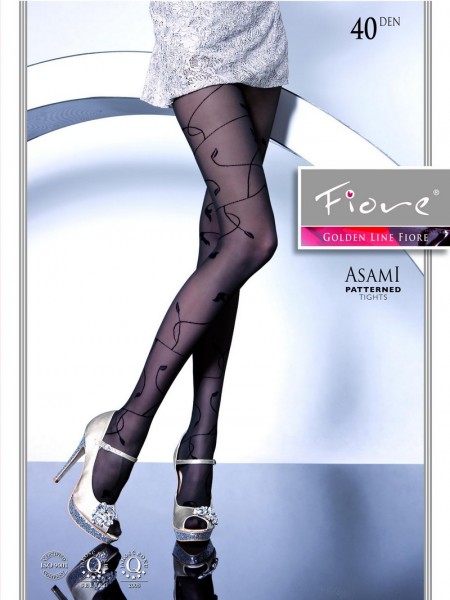 Fiore Feinstrumpfhose mit elegantem floralem Muster Asami 40 DEN