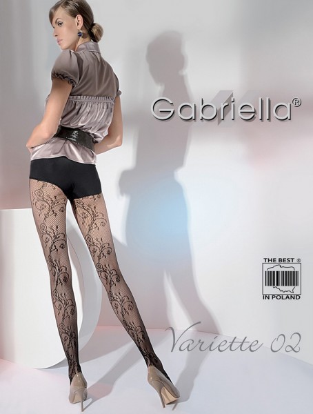 Gabriella Netzstrumpfhose Variette mit floralem Muster