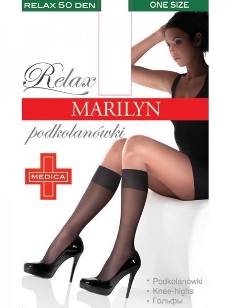 Marilyn Bequeme, glatte Kniestruempfe Relax, 50 DEN