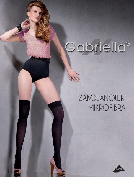 Gabriella Glatte klassische ueberkniestruempfe aus Microfaser 