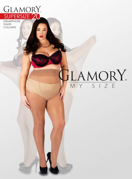 Glamory Supersize 20 - Glänzende sehr große Feinstrumpfhose