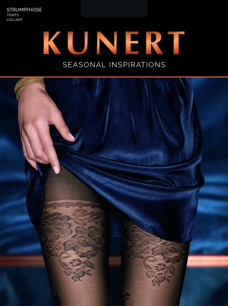 KUNERT Floral Glam - Elegante Strumpfhose mit floralen Lurex-Elementen