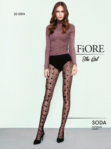 Fiore Soda - Strumpfhose mit raffiniertem Tupfenmuster