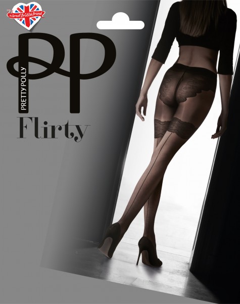 Pretty Polly - Feinstrumpfhose mit Rücknaht, Strumpfoptik und Bikini-Höschenteil