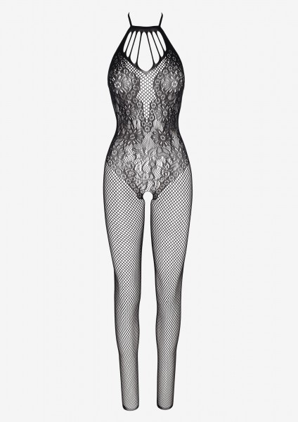 Marilyn - Ouvert-Bodystocking mit offenem Schritt und wunderschönem Spitzenmuster