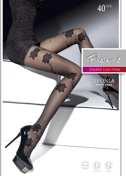 Fiore Elegante Strumpfhose mit blumigem Muster Leonia