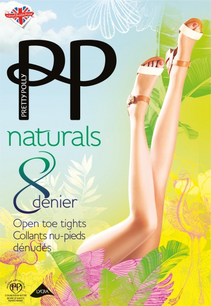 Pretty Polly Hauchdünne Feinstrumpfhose mit offener Spitze Naturals 8 DEN