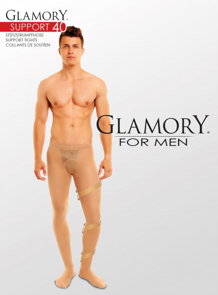 Glamory Support 40 - Semi-blickdichte Stützstrumpfhose für Männer