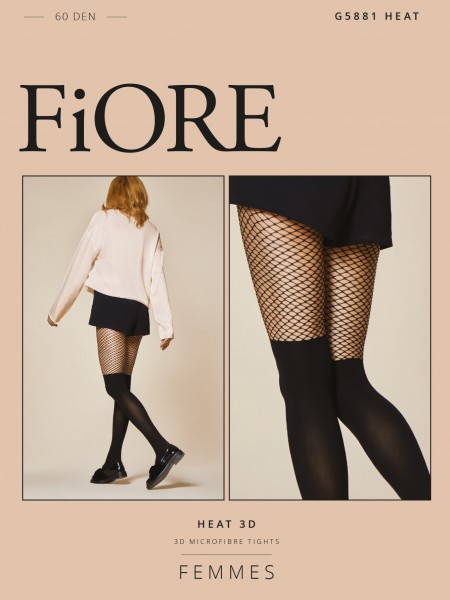 Fiore Heat - Netzstrumpfhose mit verführerischer Overknee-Optik