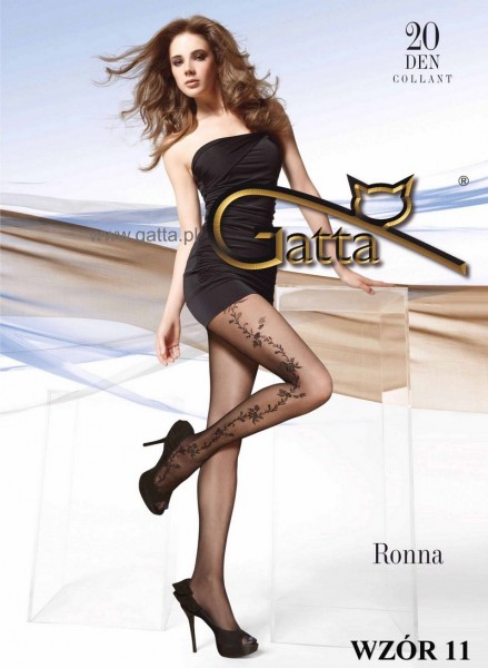 Gatta Strumpfhose mit blumigem Muster Ronna 11, 20 DEN