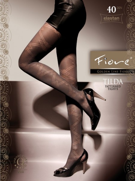 Fiore Feinstrumpfhose mit modischem Muster Tilda 40 DEN